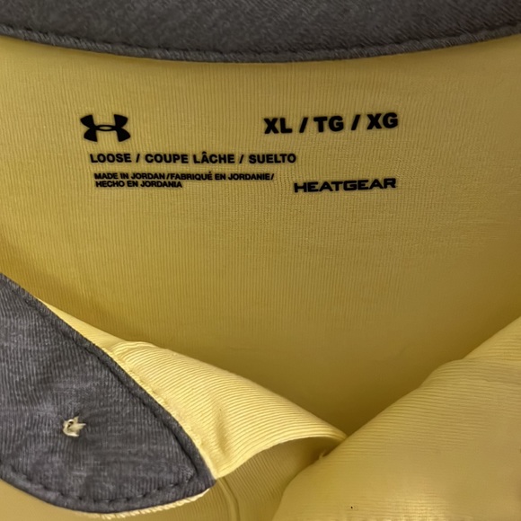 Under Armour Shirts Yellow Under Armor Heat Gear Polo Poshmark